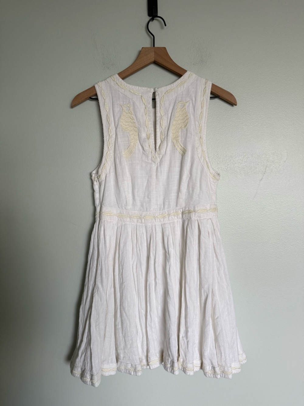 Free People Birds of a Feather White & Cream Embroidered Dress - Picture 9 of 11